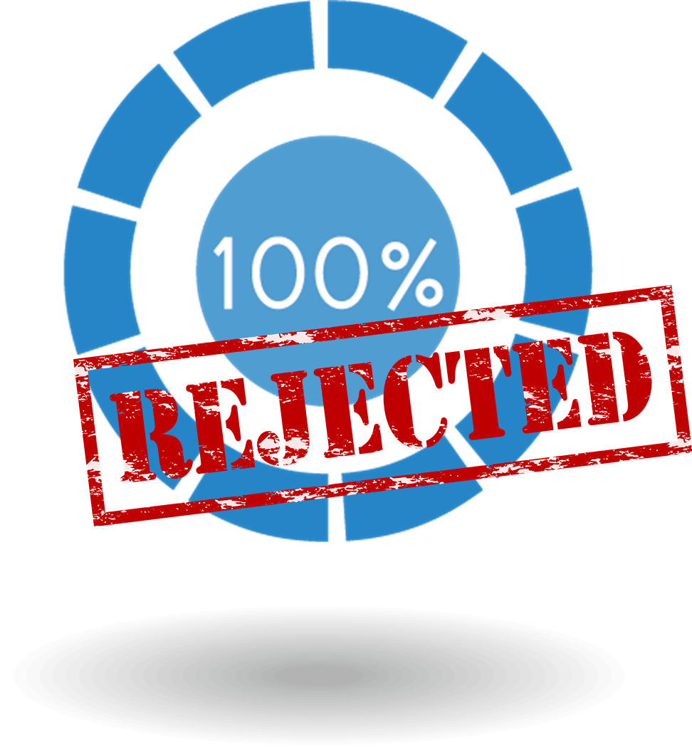 100%rejected 100%rejected